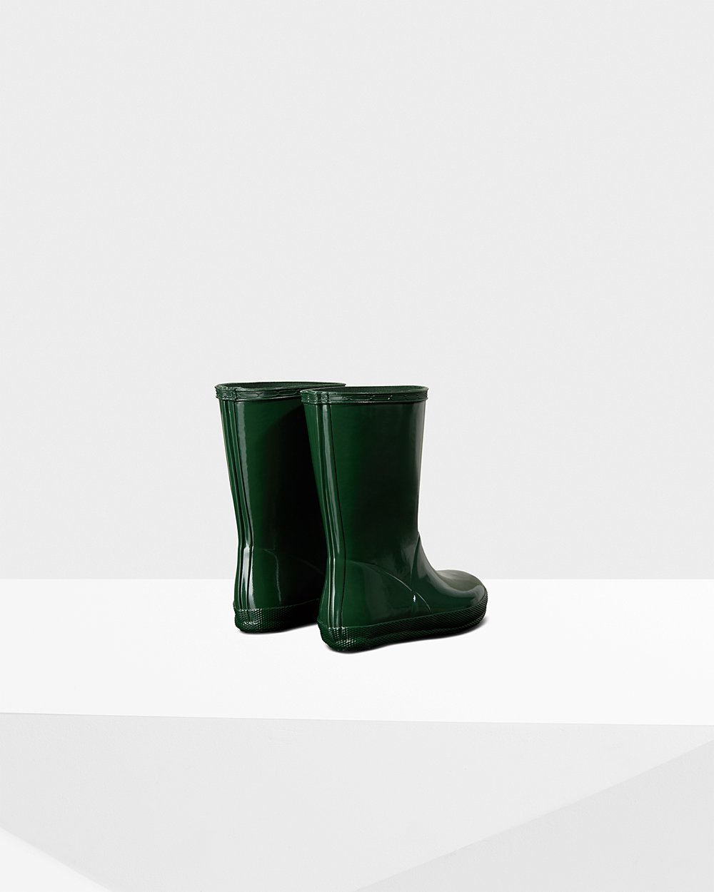 Hunter Original First Classic Gloss Rain Boots - For Sale Cheap Kids Green - ZBECIP761